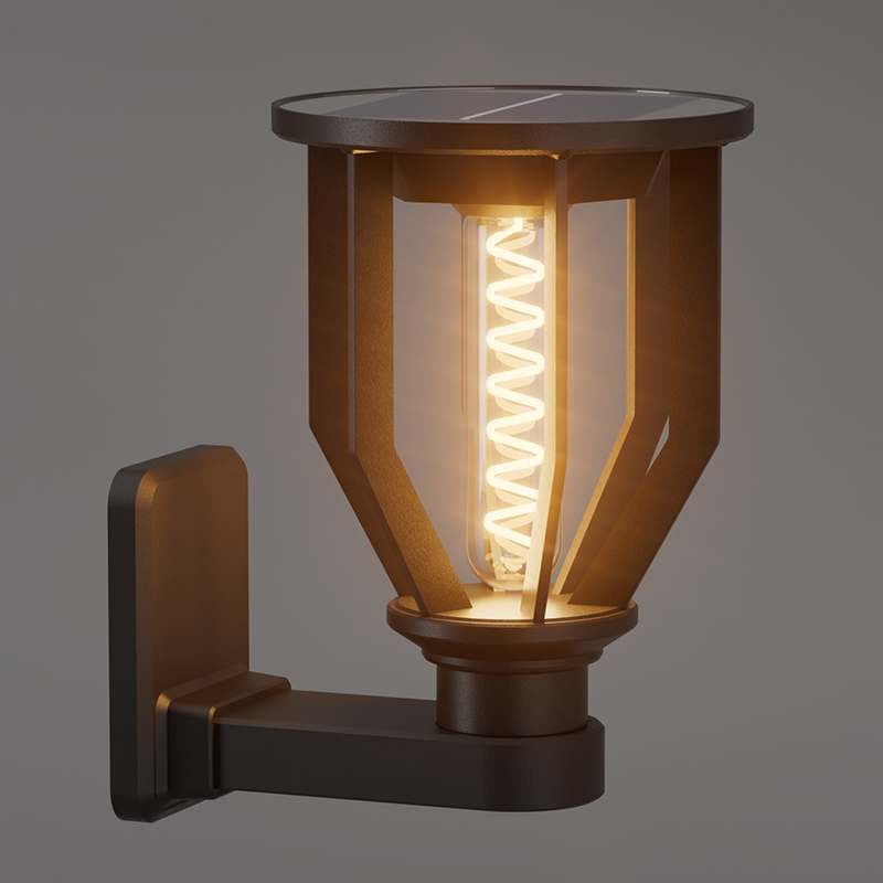 PY-LED GR B04 Rund Solar Vägglampa