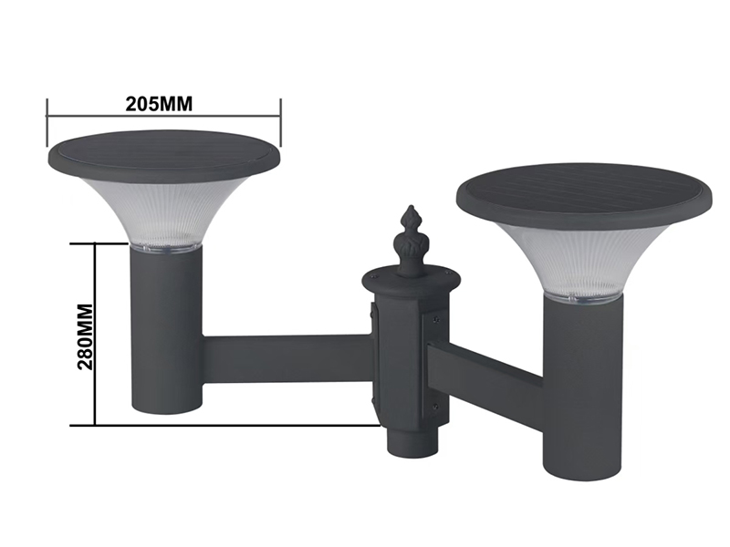 PY-SG018-16W Dubbellampa Solar Garden Light PY-SG018-16W Dubbellampa Solar Garden Light